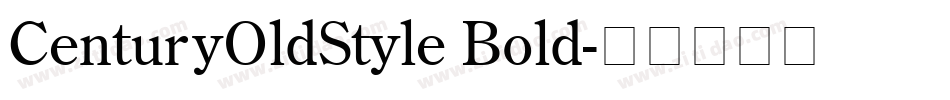 CenturyOldStyle Bold字体转换